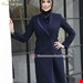  مانتو شلوار اداری بزیاغ مدل ساتین رنگ سرمه ای