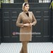 مانتو شلوار اداری بزیاغ مدل مانیا رنگ نسکافه ای