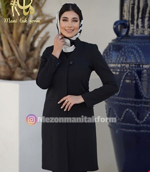 مانتو شلوار اداری بزیاغ مدل پردیس رنگ مشکی